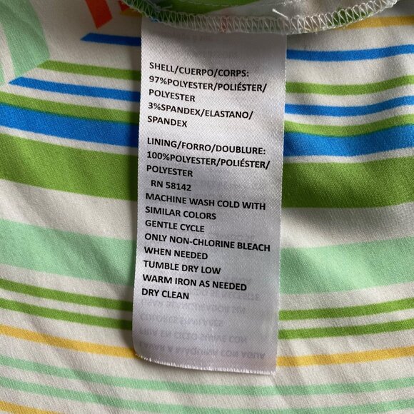 Maggy London Striped Twist Strap Midaxi Dress Sz 22W Colorful Artsy - Picture 10 of 13